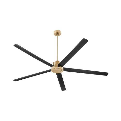 Revel 80-Inch Patio Fan in Aged Brass & Matte Black by Quorum Lighting