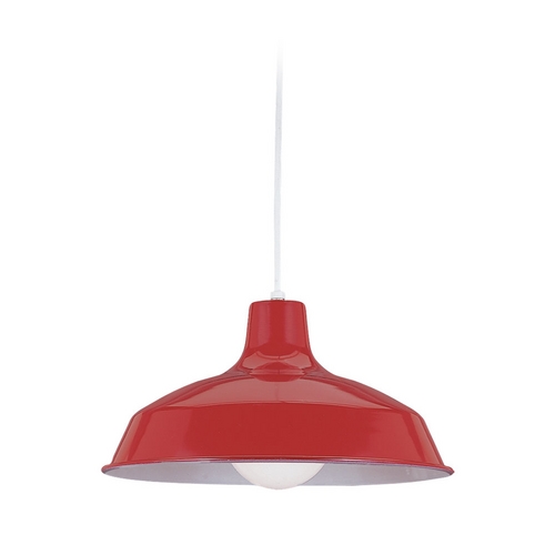 Generation Lighting Farmhouse Barn Light Red Painted Shade by Generation Lighting 6519-21