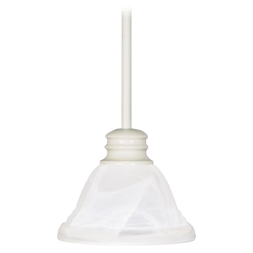 Empire Textured White Mini Pendant by Nuvo Lighting