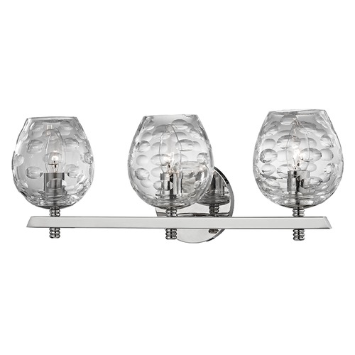 Burns 3-Light Bathroom Light in Polished Nickel by Hudson Valley Lighting