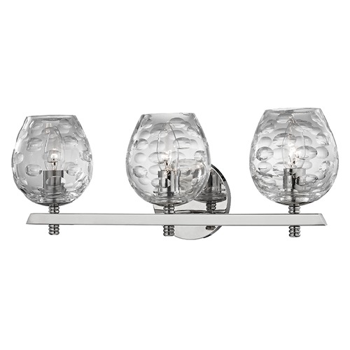 Hudson Valley Lighting Burns 3-Light Bathroom Light in Polished Nickel by Hudson Valley Lighting 1253-PN