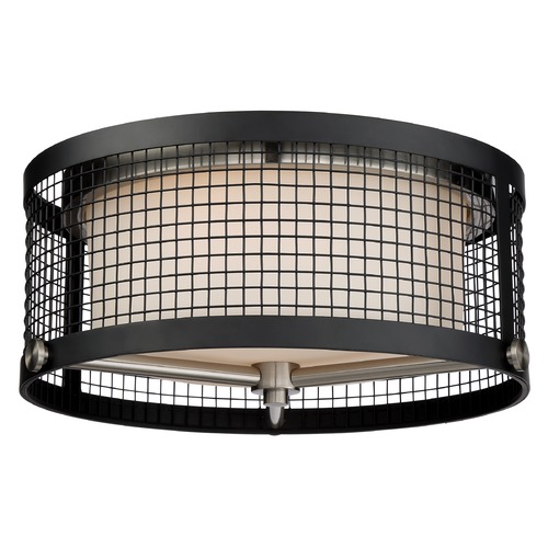 Nuvo Lighting Pratt Black with Brushed NickelFlush Mount by Nuvo Lighting 60/6452