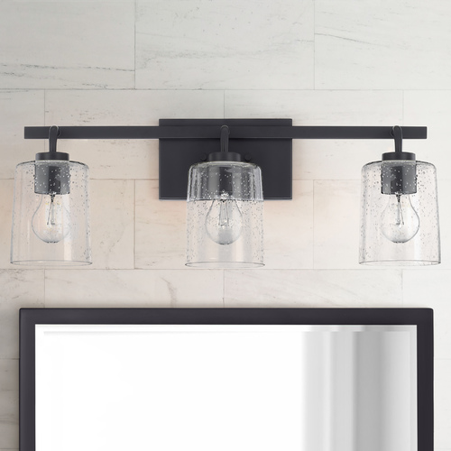 Greyson 24.50-Inch Matte Black Bath Light by HomePlace by Capital Lighting