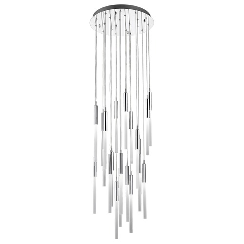 Main St. 21-Light Polished Nickel LED Multi-Light Pendant by Avenue Lighting