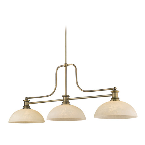 Melange Heritage Brass Billiard Light by Z-Lite
