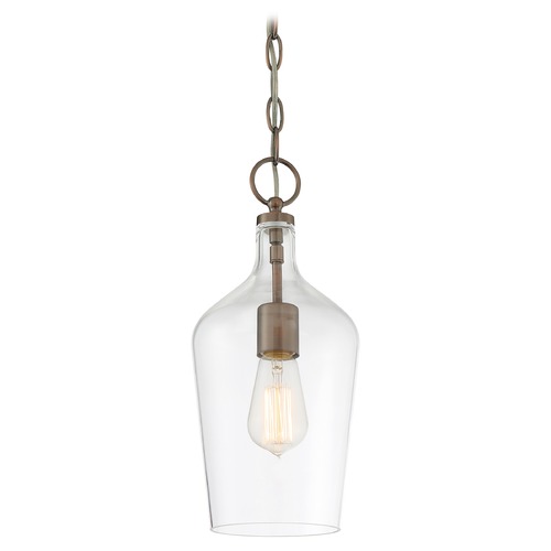 Nuvo Lighting Satco Lighting Hartley Antique Copper Pendant Light with Bowl / Dome Shade 60/6748
