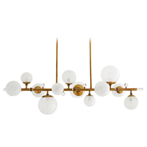 Troon Linear Chandelier in Antique Brass by Arteriors Home
