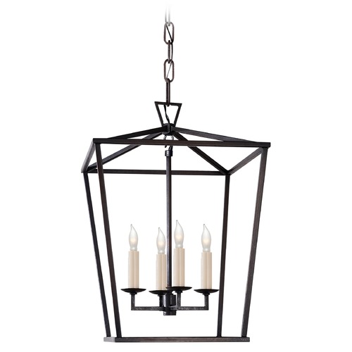 E.F. Chapman Darlana Small Lantern in Aged Iron by Visual Comfort Signature
