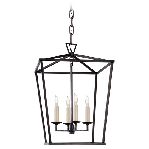 Visual Comfort Signature Collection E.F. Chapman Darlana Small Lantern in Aged Iron by Visual Comfort Signature CHC2164AI