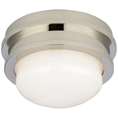 Visual Comfort Signature Collection Chapman & Myers Launceton LED Flush Mount in Nickel by Visual Comfort Signature CHC4600PNWG