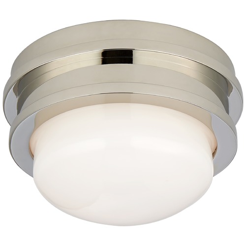 Chapman & Myers Launceton LED Flush Mount in Nickel by Visual Comfort Signature