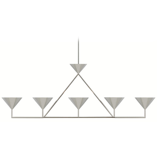 Visual Comfort Signature Collection Paloma Contreras Orsay Linear Chandelier in Nickel by VC Signature PCD5216PN
