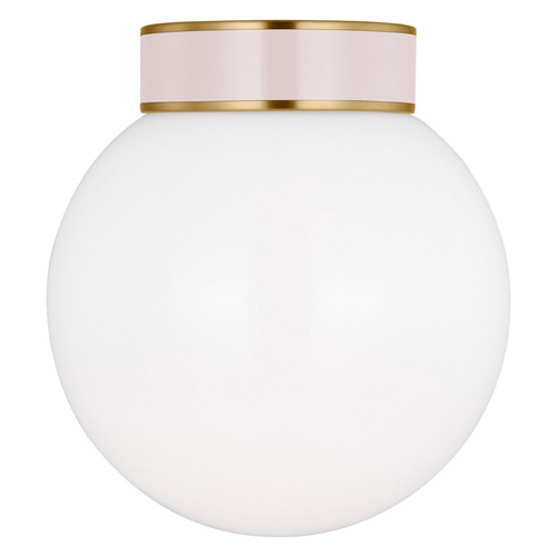 Monroe Small Flush Mount in Burnished Brass & Blush by VC Studio