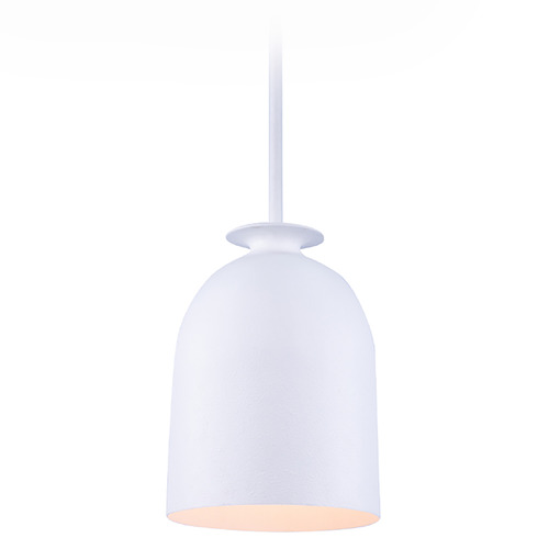 Kalco Lighting Kalco Lighting Gabardine Matte White Pendant Light with Bowl / Dome Shade 520255MW