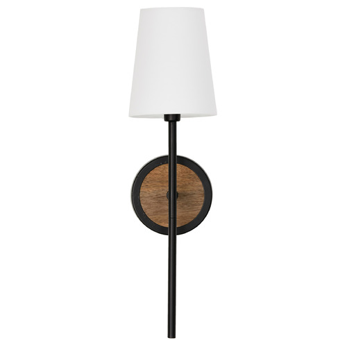 Capital Lighting Jonah Light Wood and Matte Black Sconce
