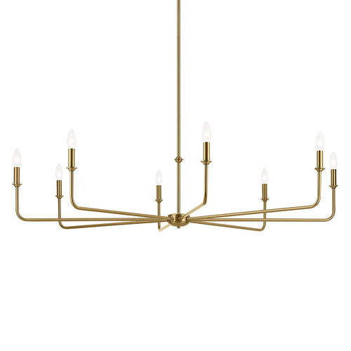 Kichler Lighting Pallas Brushed Natural Brass Chandelier
