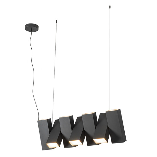 Kuzco Lighting Domino Black LED Island Light with Rectangle Shade