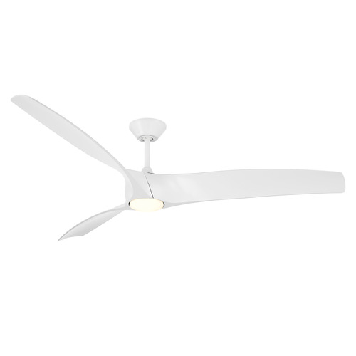 Modern Forms Zephyr Matte White LED Ceiling Fan with Light