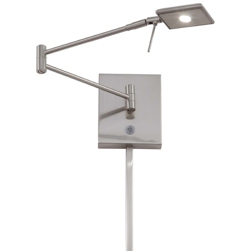 George's Reading Room LED Swing Arm Lamp in Brushed Nickel by George Kovacs