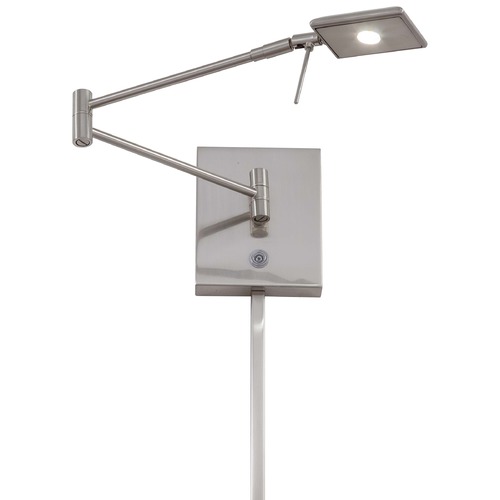 George Kovacs Lighting George's Reading Room LED Swing Arm Lamp in Brushed Nickel by George Kovacs P4328-084