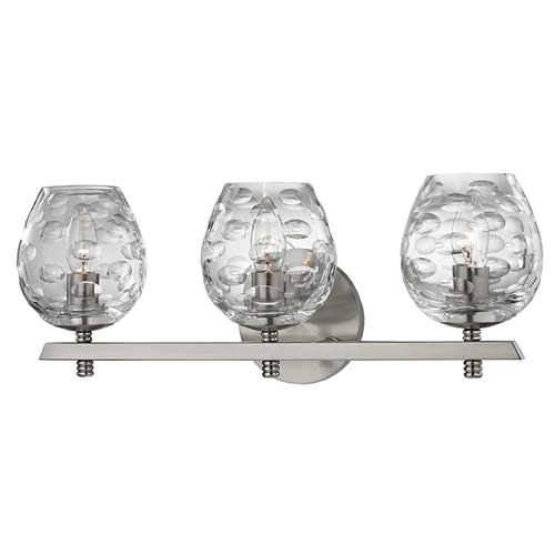 Burns 3-Light Bathroom Light in Satin Nickel by Hudson Valley Lighting