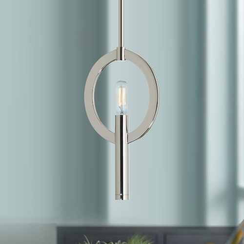 Progress Lighting Draper Mini Pendant in Polished Nickel by Progress Lighting P5061-104