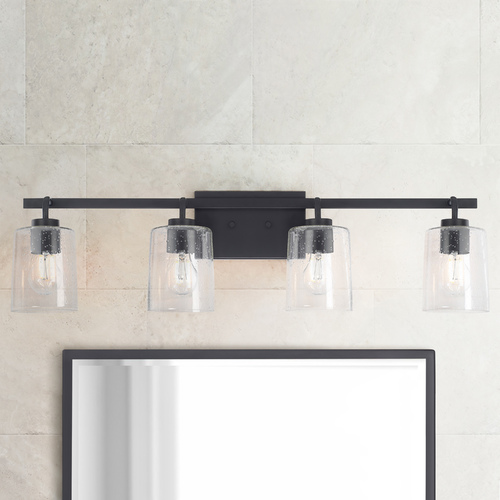 HomePlace by Capital Lighting Greyson 34.50-Inch Vanity Light in Matte Black by HomePlace by Capital Lighting 128541MB-449