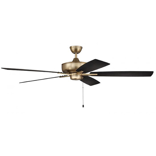 Craftmade Lighting Super Pro 60-Inch LED Fan in Satin Brass by Craftmade Lighting S60SB5-60BWNFB