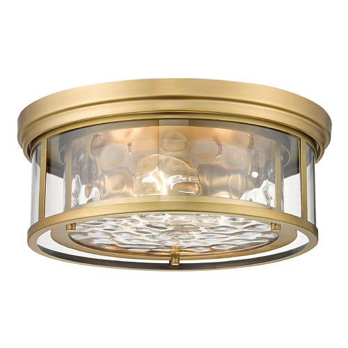 Clarion Rubbed Brass Flush Mount by Z-Lite