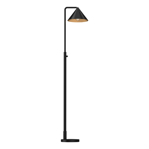 Alora Lighting Remy Matte Black Floor Lamp with Conical Shade