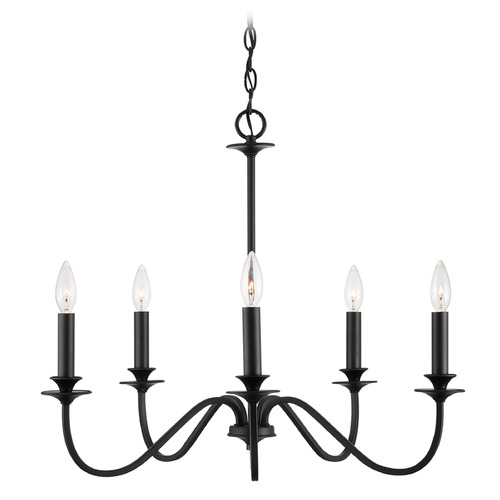 Capital Lighting Weston 5-Light Chandelier in Matte Black by Capital Lighting 9F375A