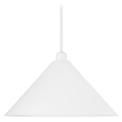 Capital Lighting Alden Matte White Pendant Light with Coolie Shade