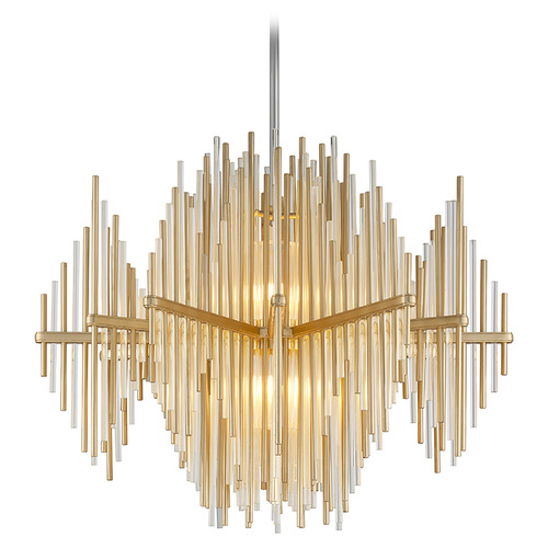 Corbett Lighting Theory Gold Leaf & Stainless Steel LED Pendant Light