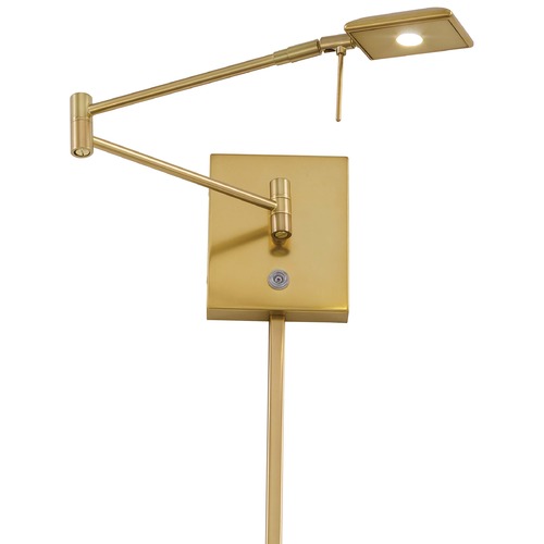 George's Reading Room LED Swing Arm Lamp in Honey Gold by George Kovacs