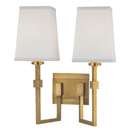 Hudson Valley Lighting Fletcher 2-Light Sconce in Aged Brass by Hudson Valley Lighting 1362-AGB