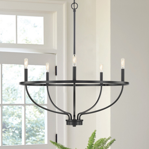 HomePlace by Capital Lighting Greyson 29-Inch Matte Black Chandelier by HomePlace by Capital Lighting 428551MB