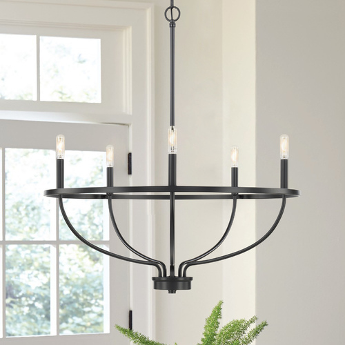 Greyson 29-Inch Matte Black Chandelier by HomePlace by Capital Lighting