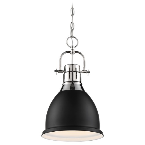 Watson Polished Nickel & Matte Black Pendant by Nuvo Lighting