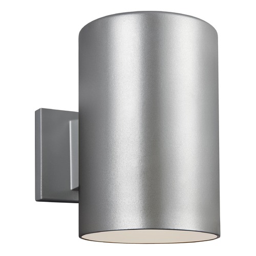 Visual Comfort Studio Collection Outdoor Cylinders Painted Brushed Nickel LED Outdoor Wall Light by Visual Comfort Studio 8313901-753/T