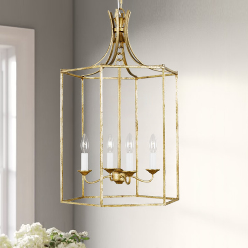 Visual Comfort Studio Collection Alexa Hampton 17-Inch Bantry House Antique Gild Pendant by Visual Comfort Studio AC1014ADB