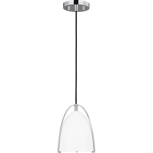 Norman 6.25-Inch Mini Pendant in Chrome by Visual Comfort Studio