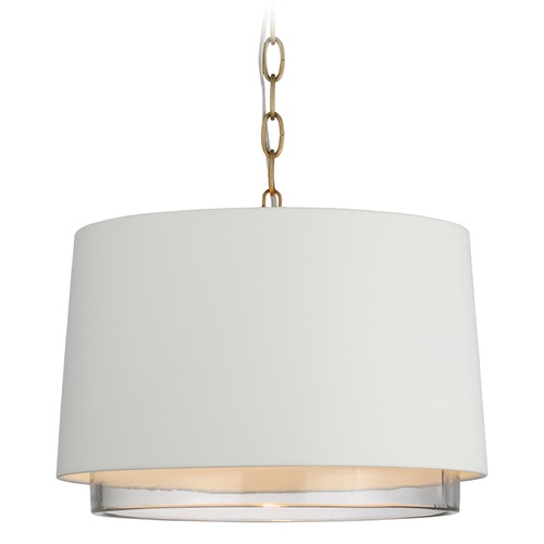 Visual Comfort Signature Collection Marie Flanigan Sydney Pendant in Soft Brass by VC Signature S5121WHTCG
