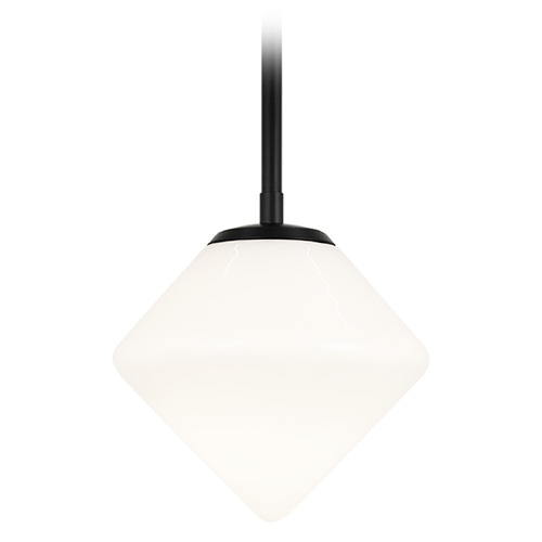 Matteo Lighting Novo Black Mini-Pendant Light with Oblong Shade