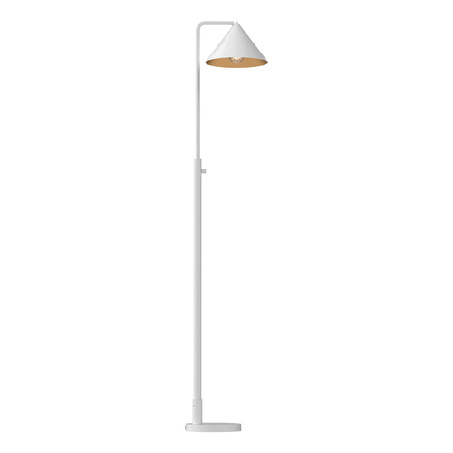 Alora Lighting Remy White Floor Lamp with Conical Shade