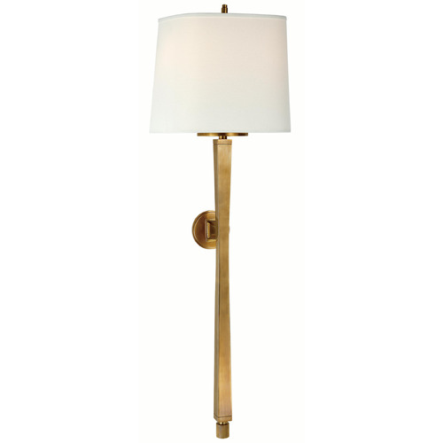 Visual Comfort Signature Collection Thomas O'brien Edie Hand-Rubbed Antique Brass Sconce