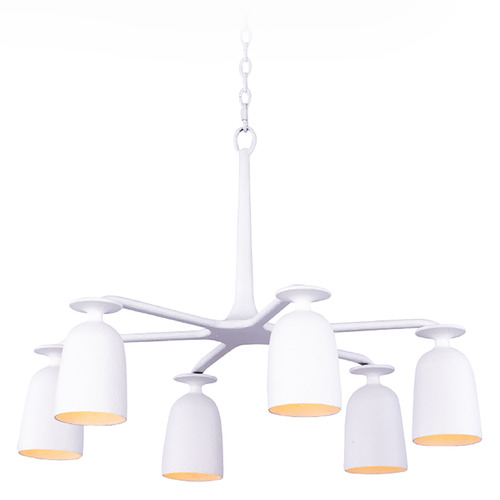 Kalco Lighting Gabardine Matte White Chandelier