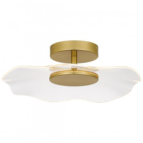 Quoizel Lighting Ibis Brushed Gold LED Semi-Flushmount Light