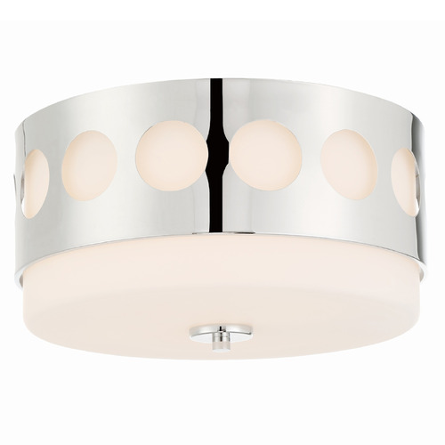 Crystorama Lighting Kirby Polished Nickel Flushmount Light