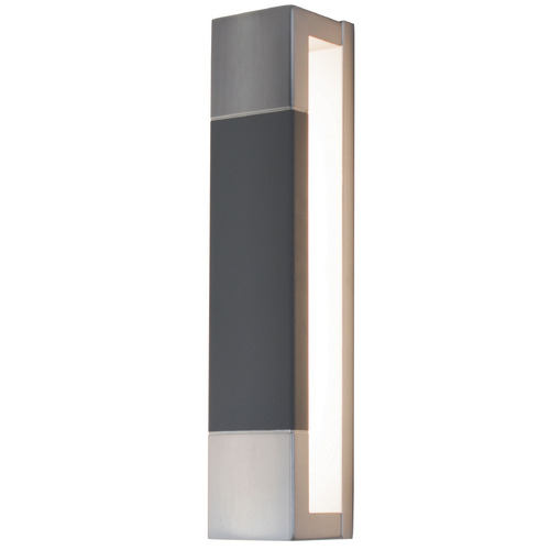 Afx Lighting Post Satin Nickel & Dark Grey LED Sconce