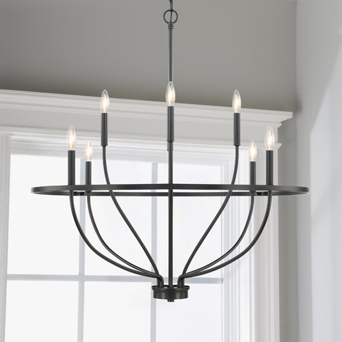 HomePlace by Capital Lighting Greyson 34-Inch Matte Black Chandelier by HomePlace by Capital Lighting 428581MB